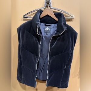 Alo black velvet vest